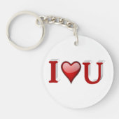 Ik hou van U Valentijnsdag Red Sleutelhanger (Voorkant)