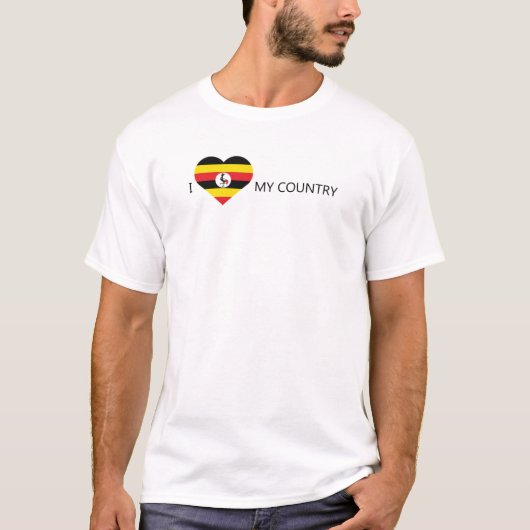 Ik hou van Uganda T-shirt (Voorkant)