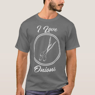 Ik hou van uien kookolie voor chefs t-shirt