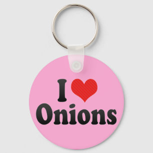 Ik hou van uien sleutelhanger