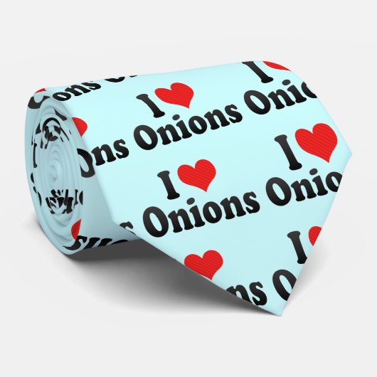 Ik hou van uien stropdas (Opgerold)