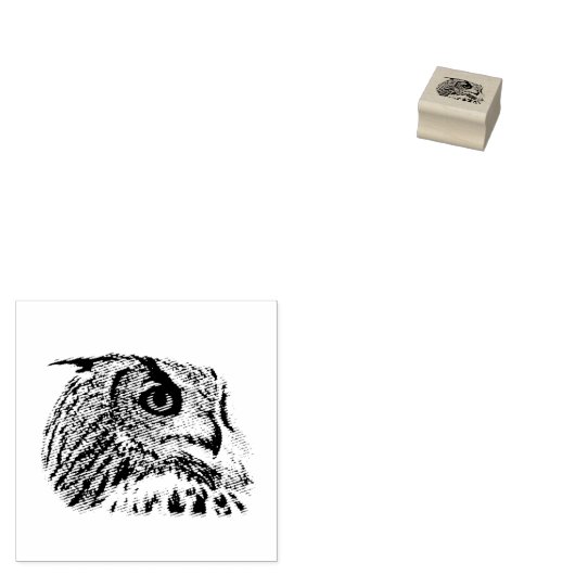 Ik hou van uil rubberstempel (Gestempeld)