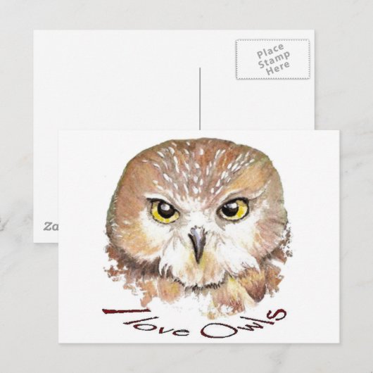 Ik hou van uilen, Saw White Bird Briefkaart (Voorkant / Achterkant)