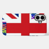 Ik hou van UK | Fluffy Cloud & Union Jack Kunstpri Case-Mate iPhone Case (Achterkant (horizontaal))
