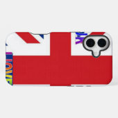 Ik hou van UK | Fluffy Cloud & Union Jack Kunstpri iPhone Hoesje (Achterkant horizontaal)