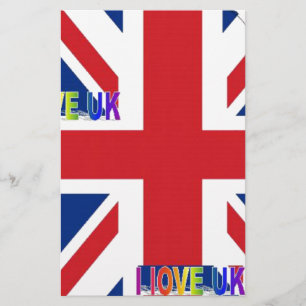 Ik hou van UK-kunstprint Briefpapier