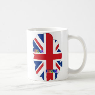 Ik hou van UK-kunstprint Koffiemok