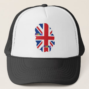 Ik hou van UK-kunstprint Trucker Pet