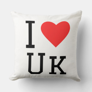 Ik hou van UK vierkante sticker Kussen