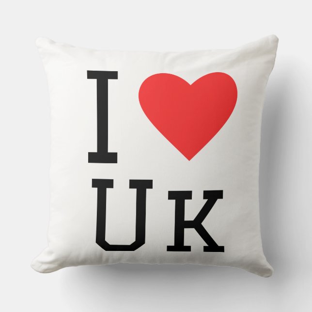 Ik hou van UK vierkante sticker Kussen (Voorkant)