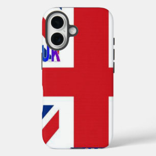 Ik hou van UK Wolkje en Union Jack Kunstprint iPhone 16 Hoesje