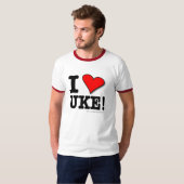 Ik hou van UKE Designer T-shirt (Voorkant volledig)