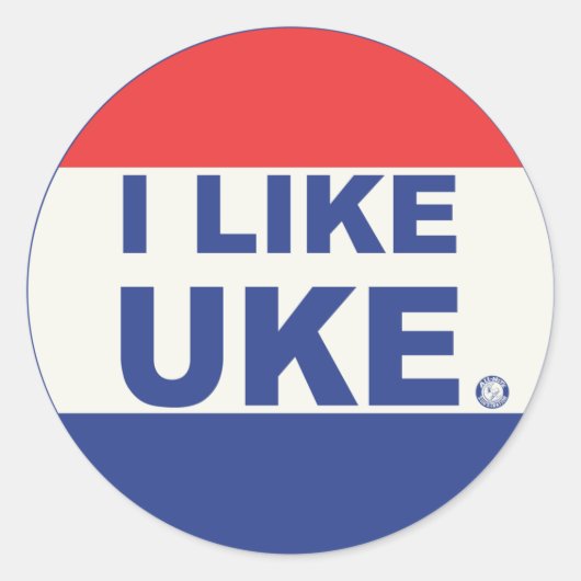 Ik hou van UKE-stickers Ronde Sticker (Voorkant)