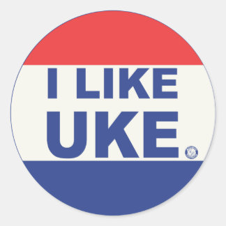 Ik hou van UKE-stickers Ronde Sticker
