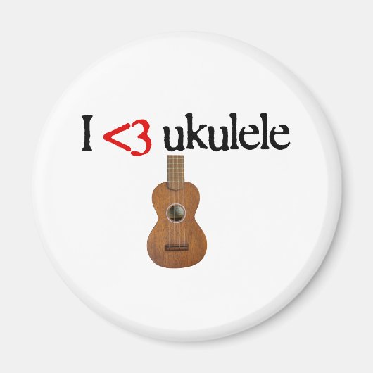 Ik hou van ukelele magneet (Voorkant)
