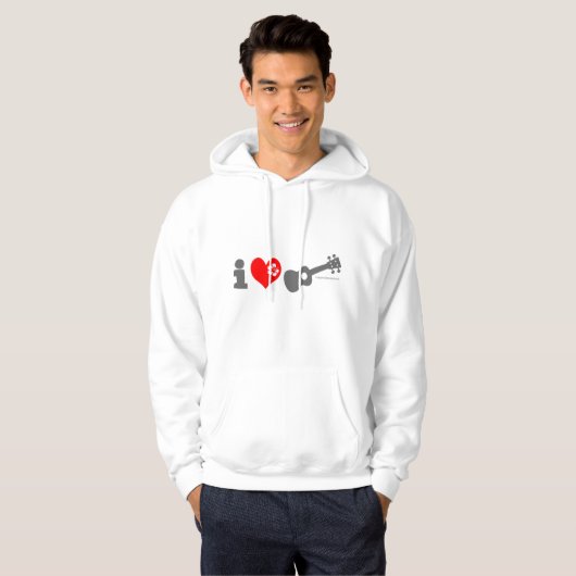 Ik hou van Ukulele Hoodie (Voorkant volledig)