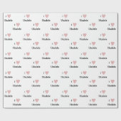 Ik hou van Ukulele Rode Hart van Muzieknoten Cadeaupapier (Vlak)