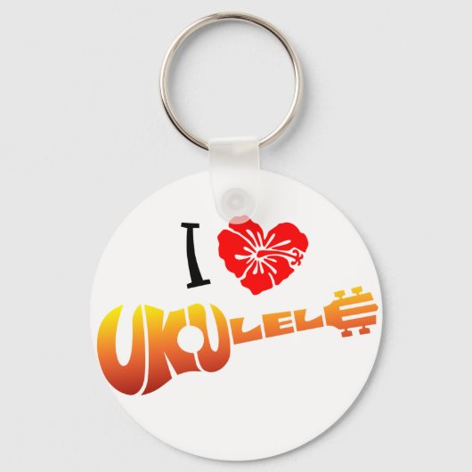 Ik hou van Ukulele Sleutelhanger (Voorkant)