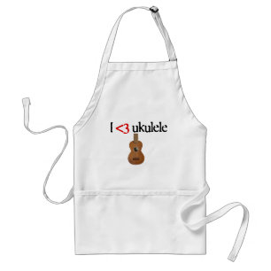 Ik hou van ukulele standaard schort