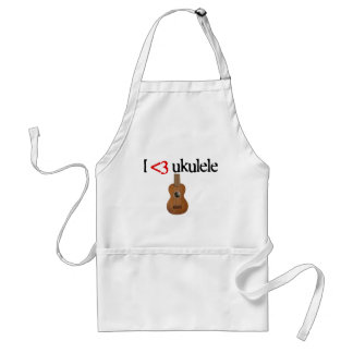 Ik hou van ukulele standaard schort