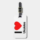 ik hou van ukuleles bagagelabel (Voorkant verticaal)