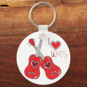 Ik hou van Ukuleles Sleutelhanger (Voorkant)