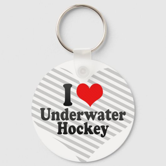 Ik hou van Underwater Hockey Sleutelhanger (Voorkant)