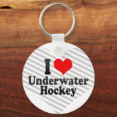 Ik hou van Underwater Hockey Sleutelhanger (Voorkant)