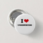 Ik hou van Underwriters Ronde Button 3,2 Cm (Voorkant /achterkant)