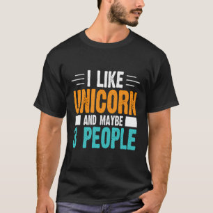 Ik hou van Unicorn en misschien 3 mensen T-shirt