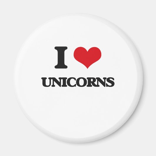 Ik hou van Unicorns Magneet (Voorkant)