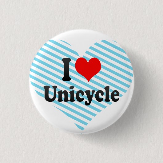 Ik hou van Unicycle Ronde Button 3,2 Cm (Voorkant)