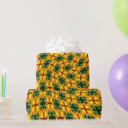 Ik hou van unieke bloemen cadeaupapier (Feestgeschenken)