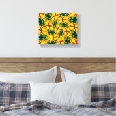 Ik hou van unieke bloemen canvas afdruk (Insitu (Slaapkamer))