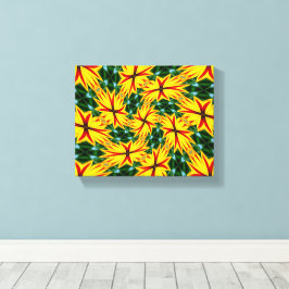 Ik hou van unieke bloemen canvas afdruk