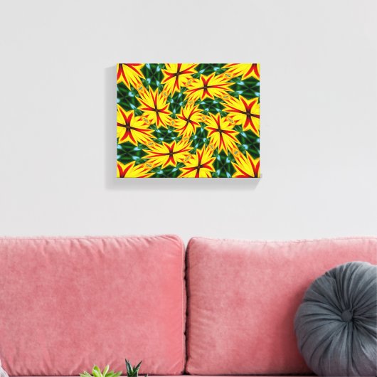 Ik hou van unieke bloemen canvas afdruk (Insitu (Woonkamer))