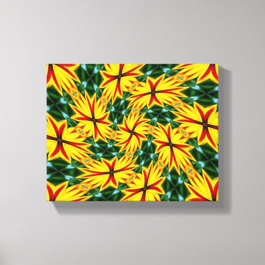 Ik hou van unieke bloemen canvas afdruk (Voorkant)
