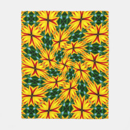 Ik hou van unieke bloemen fleece deken