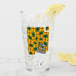 Ik hou van unieke bloemen glas