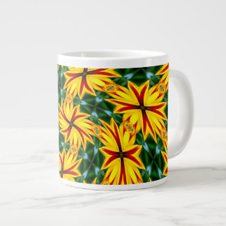 Ik hou van unieke bloemen grote koffiekop