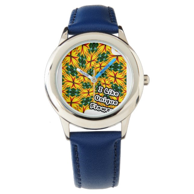 Ik hou van unieke bloemen horloge (Voorkant)