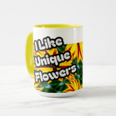 Ik hou van unieke bloemen mok (Voorkant links)