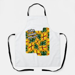 Ik hou van unieke bloemen schort