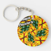 Ik hou van unieke bloemen sleutelhanger (Voorkant)