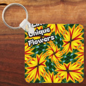 Ik hou van unieke bloemen sleutelhanger (Voorkant)
