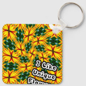 Ik hou van unieke bloemen sleutelhanger (Achterkant)