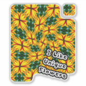 Ik hou van unieke bloemen sticker (Voorkant)