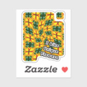 Ik hou van unieke bloemen sticker (Vel)