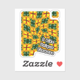 Ik hou van unieke bloemen sticker
