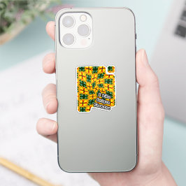 Ik hou van unieke bloemen sticker